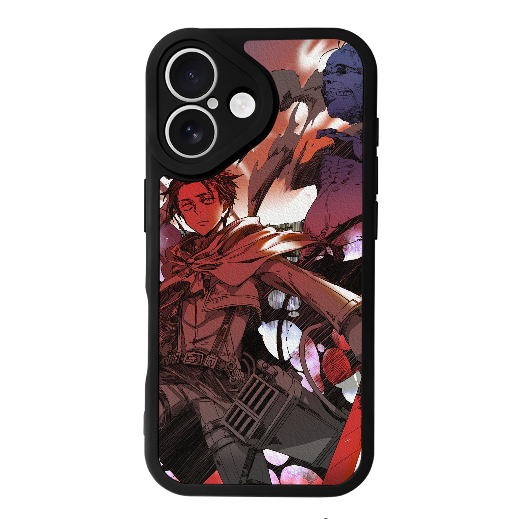 （画像用） 進撃の巨人 Attack on Titan 【iPhone 16シリーズ対応】シリコンスマホケース（レザー調） 材質：シリコン